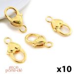 Petit Fermoir Mousqueton en forme de cœur