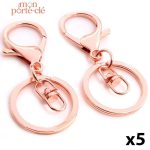 Mousqueton 30mm avec anneau pour attache porte-clé