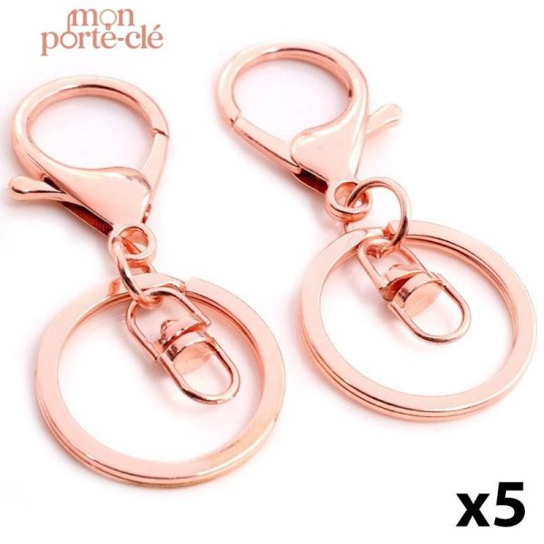 Mousqueton 30mm avec anneau pour attache porte-clé