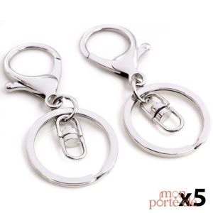 Attache porte-clé multi-couleurs en mousqueton