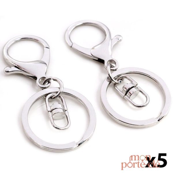 Attache porte-clé multi-couleurs en mousqueton