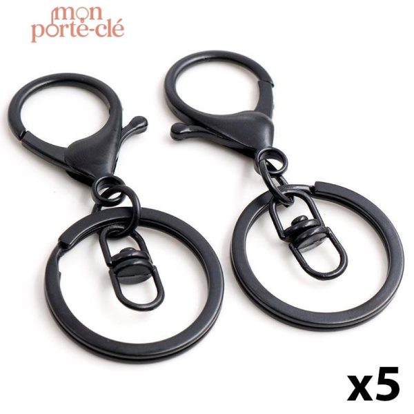 Attache porte-clé en mousqueton avec émerillon