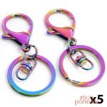 Accessoire porte-clé mousqueton avec anneau 30mm