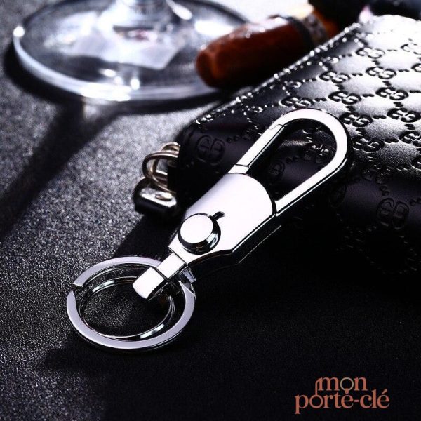 Attache mousqueton pour porte-clé en métal