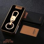 Porte-clé en acier avec attache pratique