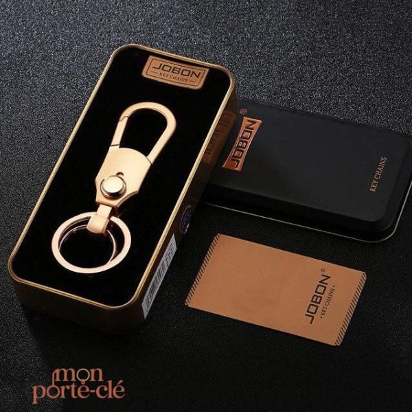 Porte-clé en acier avec attache pratique