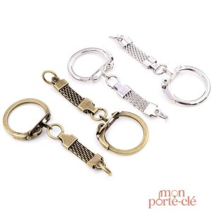 Attache Porte-Clé Argent Bronze 10 Pièces