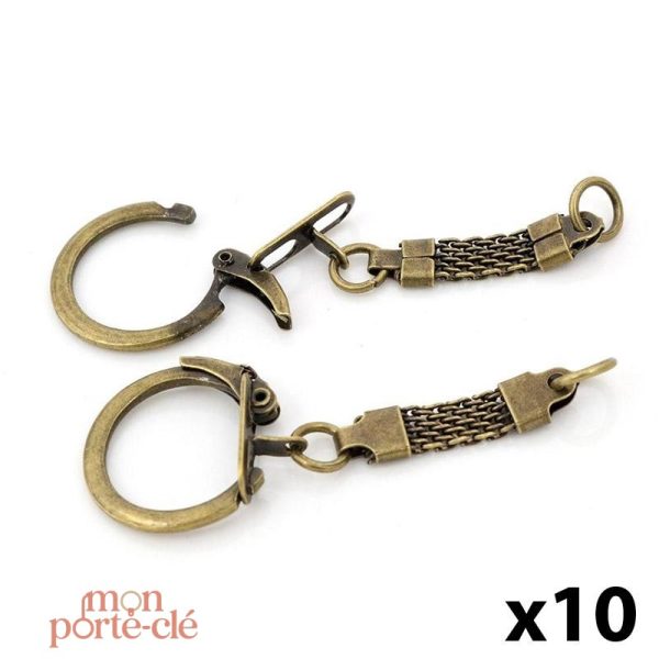 Set de 10 Attaches Porte-Clé en Mailles