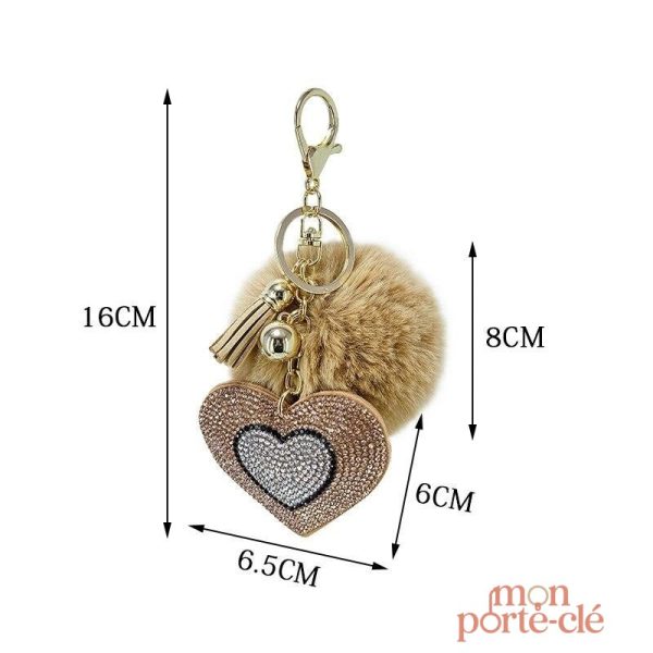 Cadeau porte-clé en cœur, pour célébrer l'amour