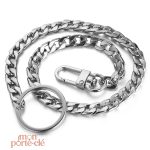 Porte-clé en acier élégant pour homme