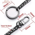 Porte-clé masculin en acier, style moderne