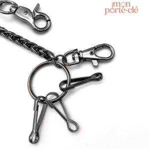 Accessoire élégant pour homme, porte-clé en acier