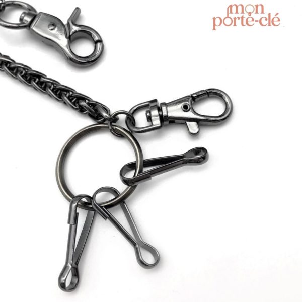 Accessoire élégant pour homme, porte-clé en acier