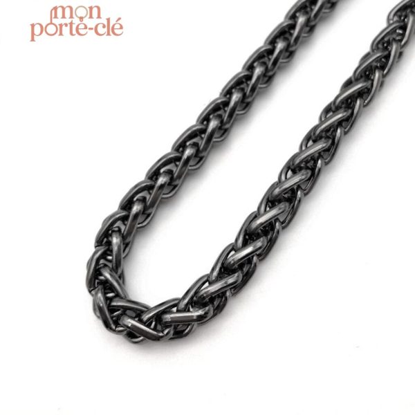 Porte-clé homme, chaîne en acier robuste et stylée