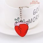 Porte-Clé Cœur L'humaniste en métal élégant