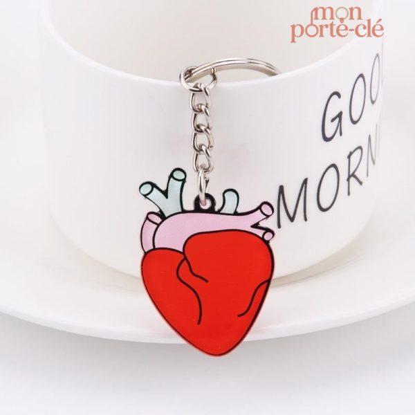 Porte-Clé Cœur L'humaniste en métal élégant