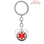 Porte-Clé en forme de cœur pour infirmier