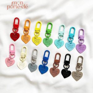 Porte-Clé Cœur - Pendentif Coloré