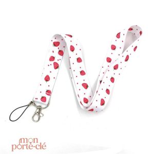 Tour de Cou Porte-Clé Les Fraises Originales