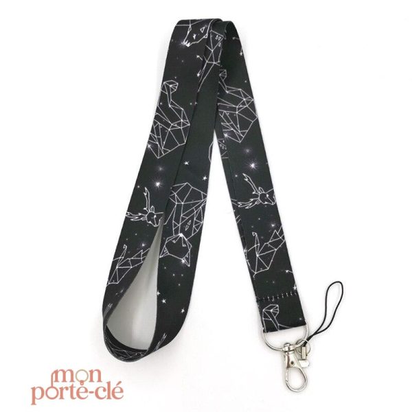 Porte-Clé Tour de Cou avec motifs d'animaux célestes