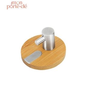 Porte-Clé Mural en Bois L'Adhésif