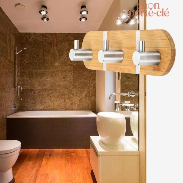 Porte-Clé Mural en Bois Durable