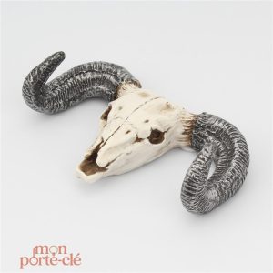 Support mural pour clés avec motif de squelette animal