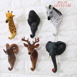Porte-Clé Mural Animaux Réalistes