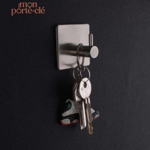 Porte-Clé Mural Moderne Argenté