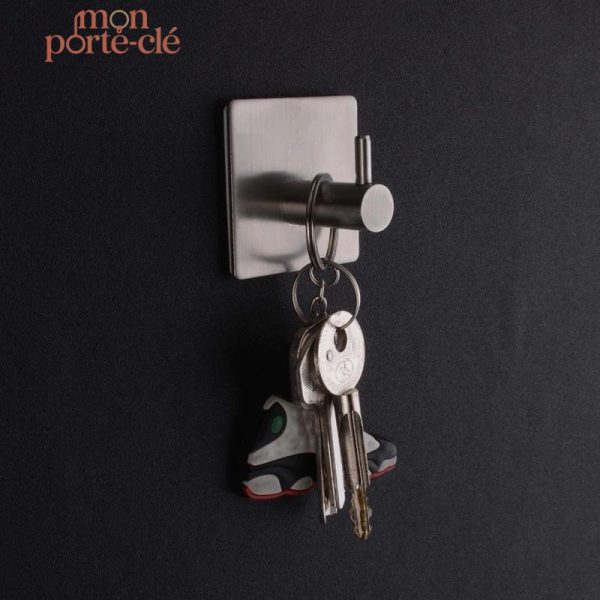 Porte-Clé Mural Moderne Argenté