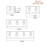 Rangement mural pour clés en argent