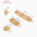 Crochet Élégant en Bois pour Clés