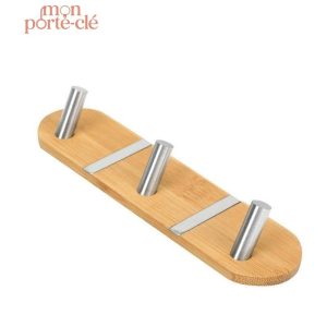 Porte-Clé Mural en Bois - Design Épuré