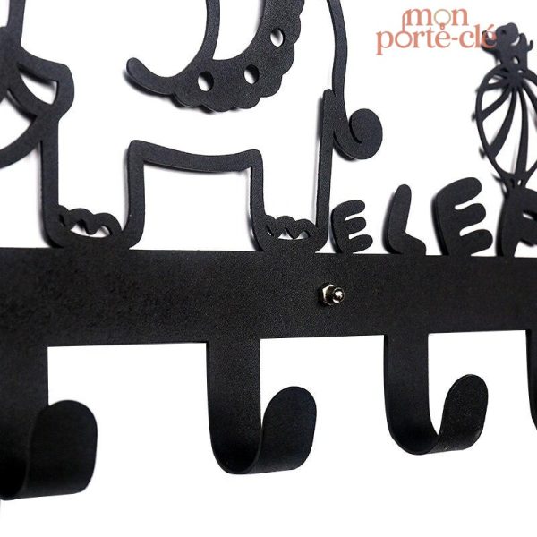 Porte-clé mural noir pour style moderne enfant