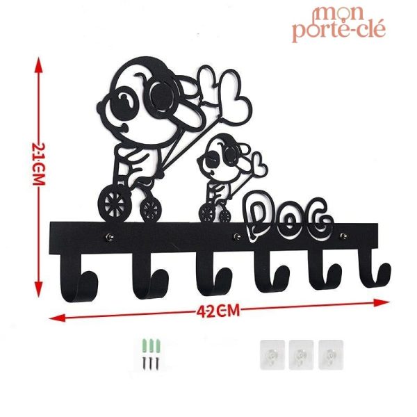 Porte-clé mural noir tendance pour kids