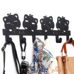 Porte-clé mural noir pour organiser clés