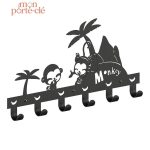 Porte-clé mural noir décoratif pour enfants