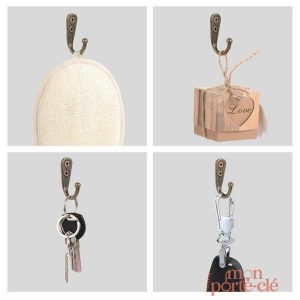 Crochet courbé pour organisation des clés