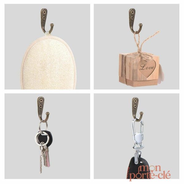 Crochet courbé pour organisation des clés