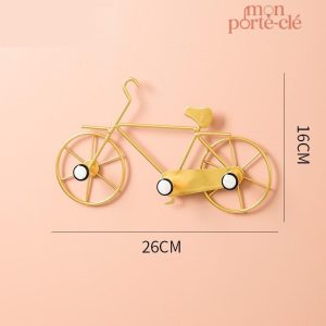 Porte-clé mural décoratif en forme de vélo