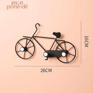 Support mural pour clés design vélo métallique