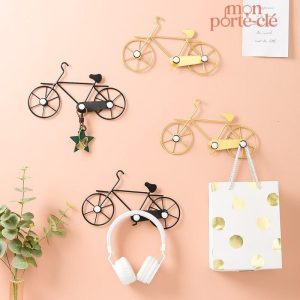 Porte-clé mural original en métal vélo