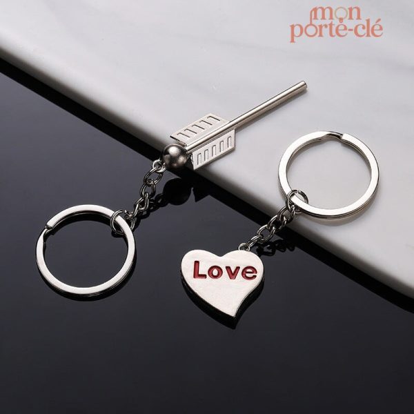 Cadeau idéal Porte-Clé Cupidon pour couples