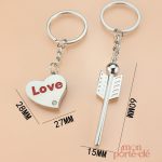 Porte-Clé Couple symbolique avec Cupidon