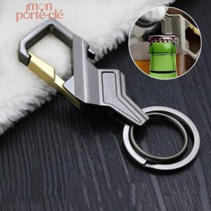 Accessoire bière en métal, porte-clé décapsuleur