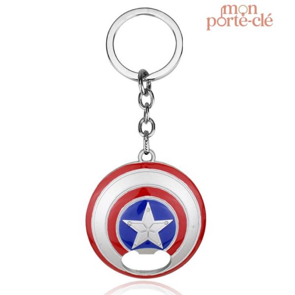 Porte-clé décapsuleur Captain America en acier