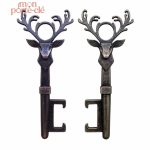 Porte-clé en acier, décapsuleur Le Cerf