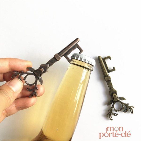 Décapsuleur en acier, porte-clé original Cerf