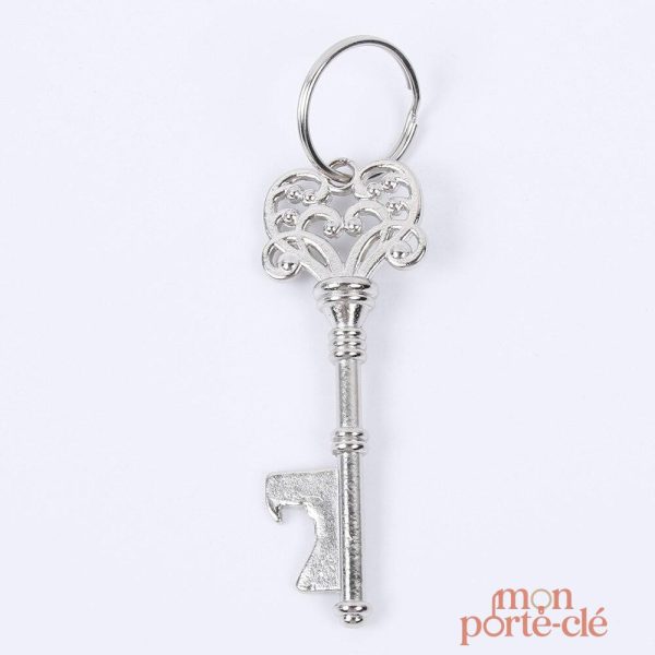 Porte-Clé Décapsuleur en Acier Élégant