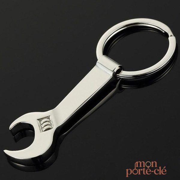 Porte-clé décapsuleur La Clé à Molette en acier